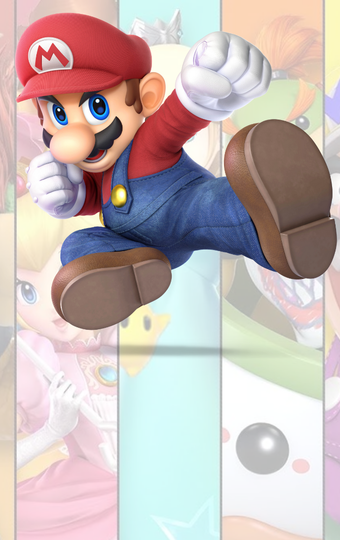 Mario doing a kick