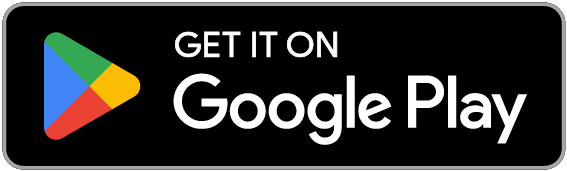 Google Play logo in blue, green, yellow, and red on a black background with white Google Play letters